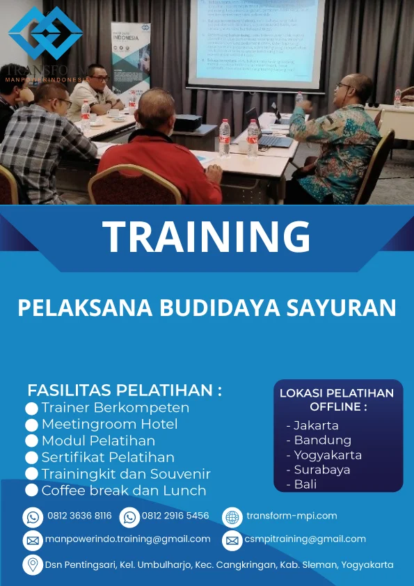 TRAINING PELAKSANA BUDIDAYA SAYURAN