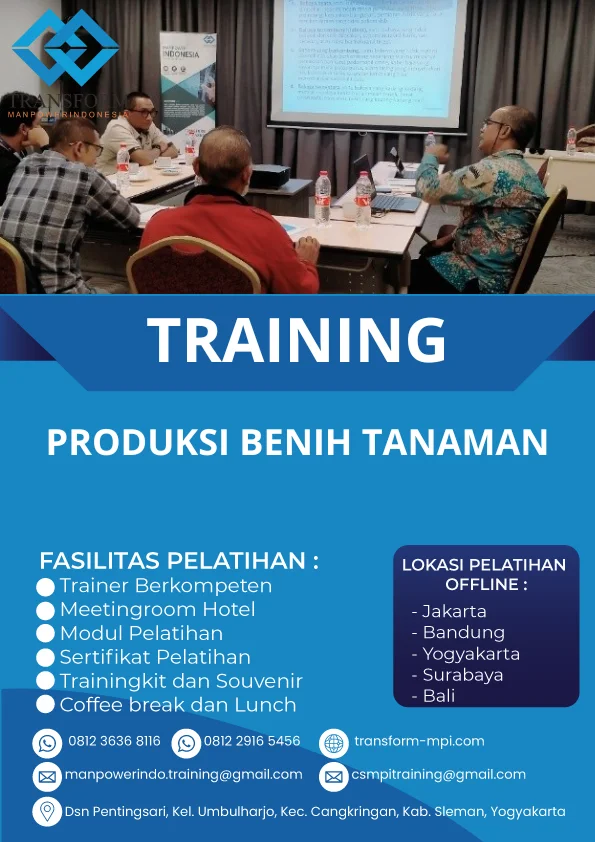 TRAINING PRODUKSI BENIH TANAMAN