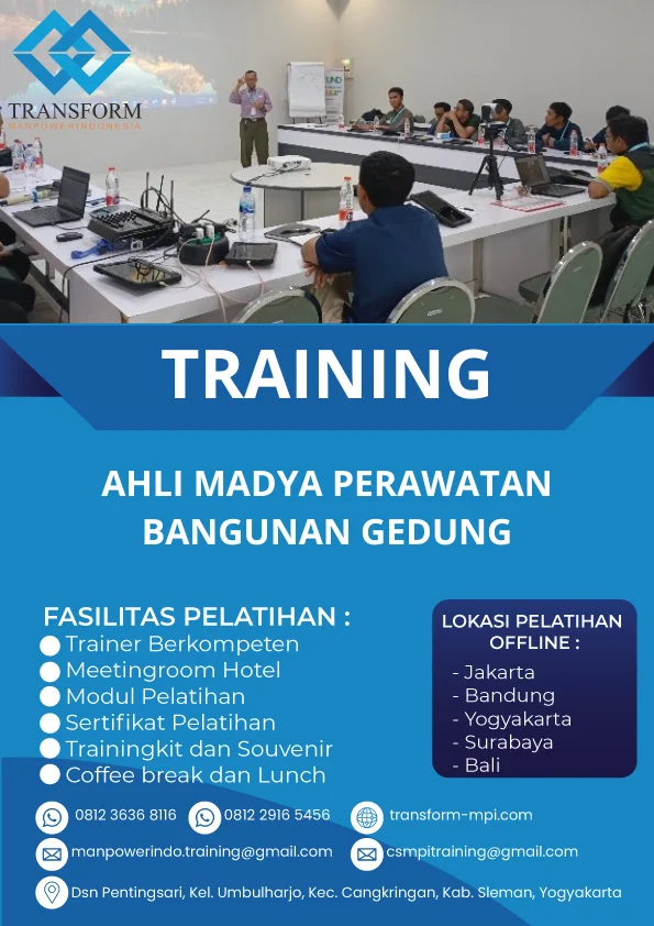 TRAINING AHLI MADYA PERAWATAN BANGUNAN GEDUNG