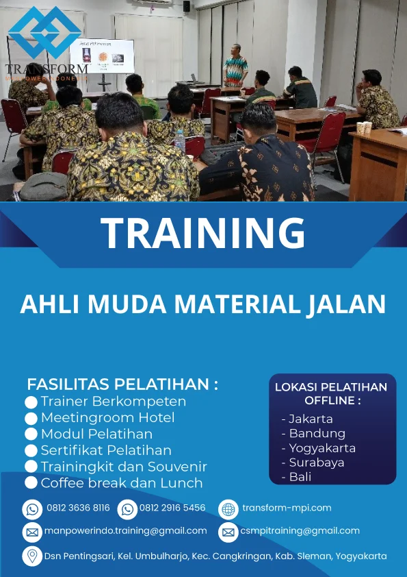 TRAINING AHLI MUDA MATERIAL JALAN