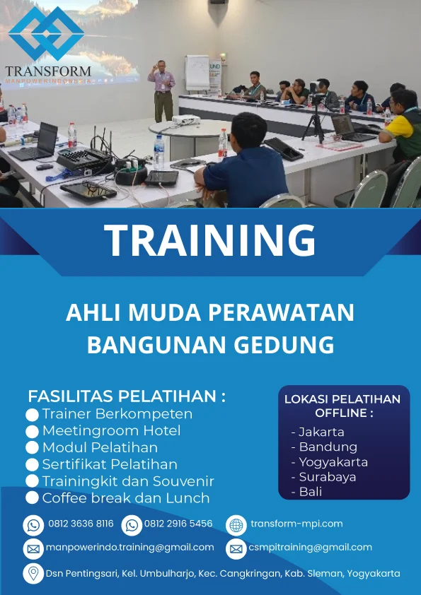 TRAINING AHLI MUDA PERAWATAN BANGUNAN GEDUNG