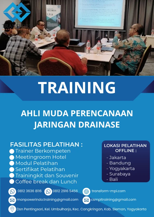 TRAINING AHLI MUDA PERENCANAAN JARINGAN DRAINASE