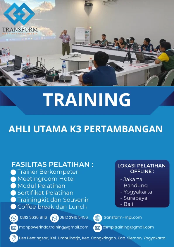 TRAINING AHLI UTAMA K3 PERTAMBANGAN