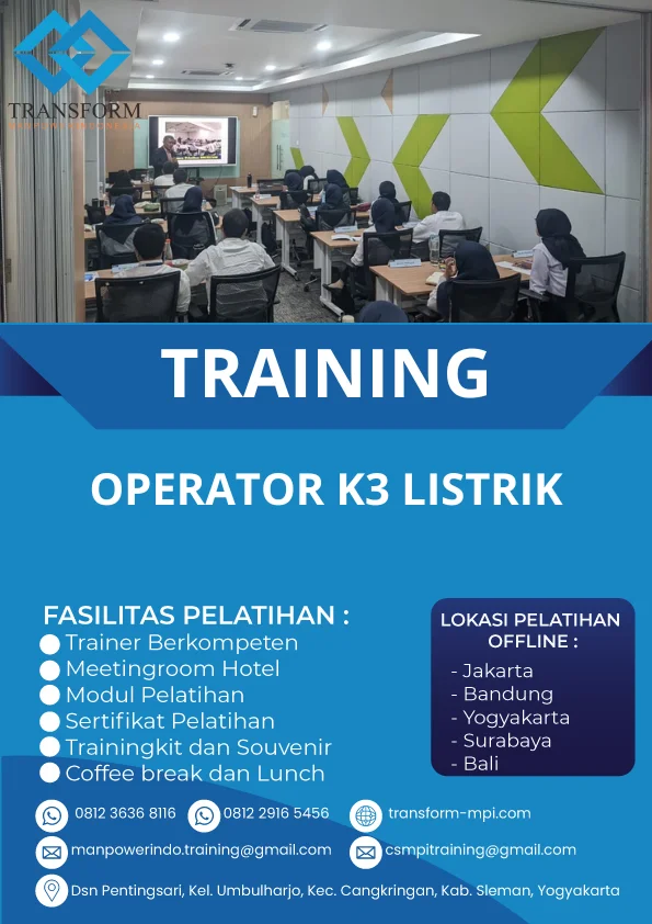TRAINING SERTIFIKASI OPERATOR K3 LISTRIK