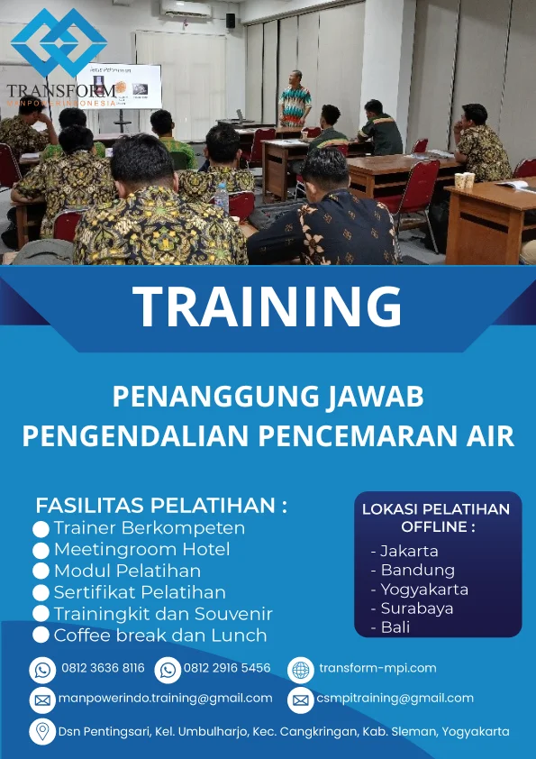 TRAINING PENANGGUNG JAWAB PENGENDALIAN PENCEMARAN AIR