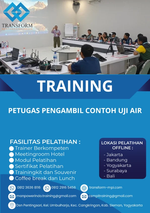 TRAINING PETUGAS PENGAMBIL CONTOH UJI AIR