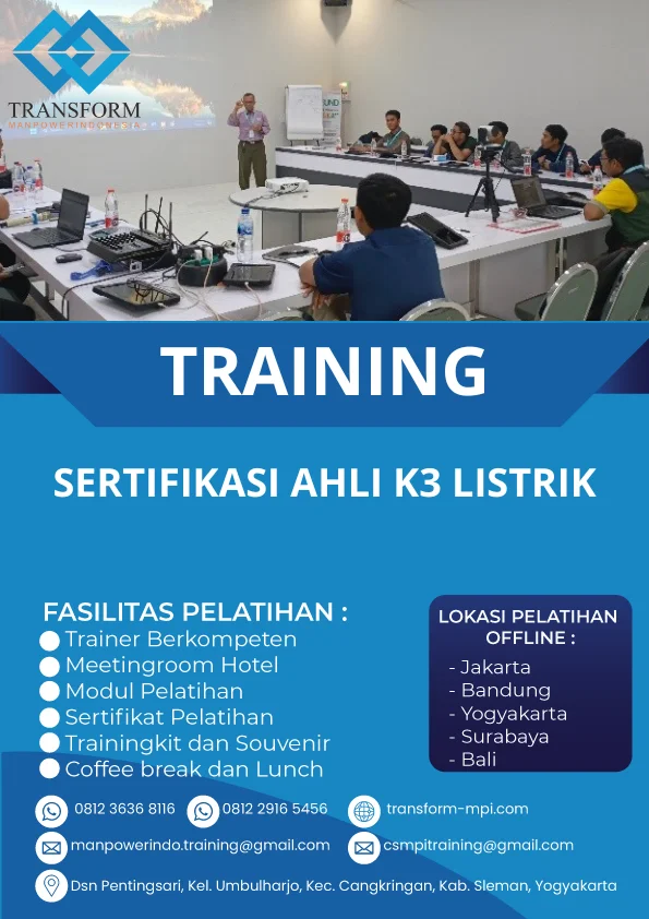 TRAINING SERTIFIKASI AHLI K3 LISTRIK
