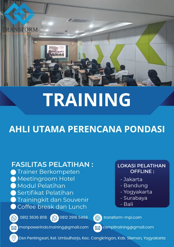 TRAINING AHLI UTAMA PERENCANA PONDASI