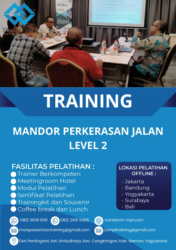 TRAINING MANDOR PERKERASAN JALAN LEVEL 2