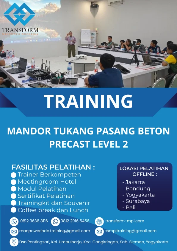 TRAINING MANDOR TUKANG PASANG BETON PRECAST LEVEL 2