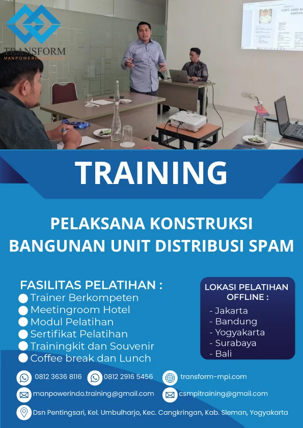 TRAINING PELAKSANA KONSTRUKSI BANGUNAN UNIT DISTRIBUSI SPAM