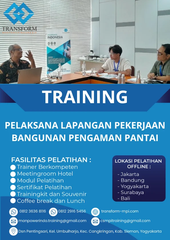 TRAINING PELAKSANA LAPANGAN PEKERJAAN BANGUNAN PENGAMAN PANTAI