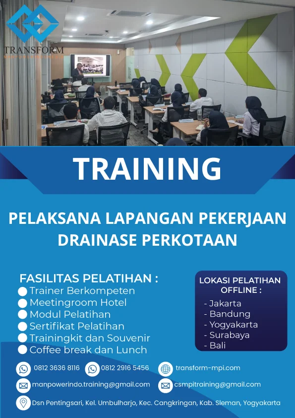TRAINING PELAKSANA LAPANGAN PEKERJAAN DRAINASE PERKOTAAN