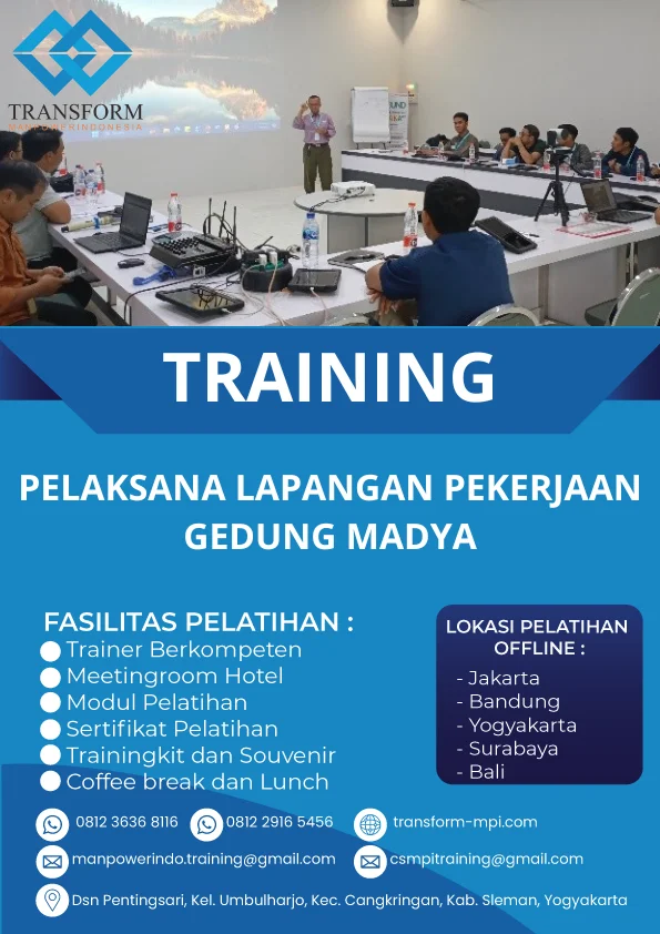 TRAINING PELAKSANA LAPANGAN PEKERJAAN GEDUNG MADYA