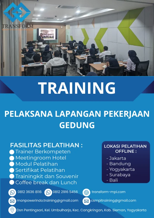 TRAINING PELAKSANA LAPANGAN PEKERJAAN GEDUNG