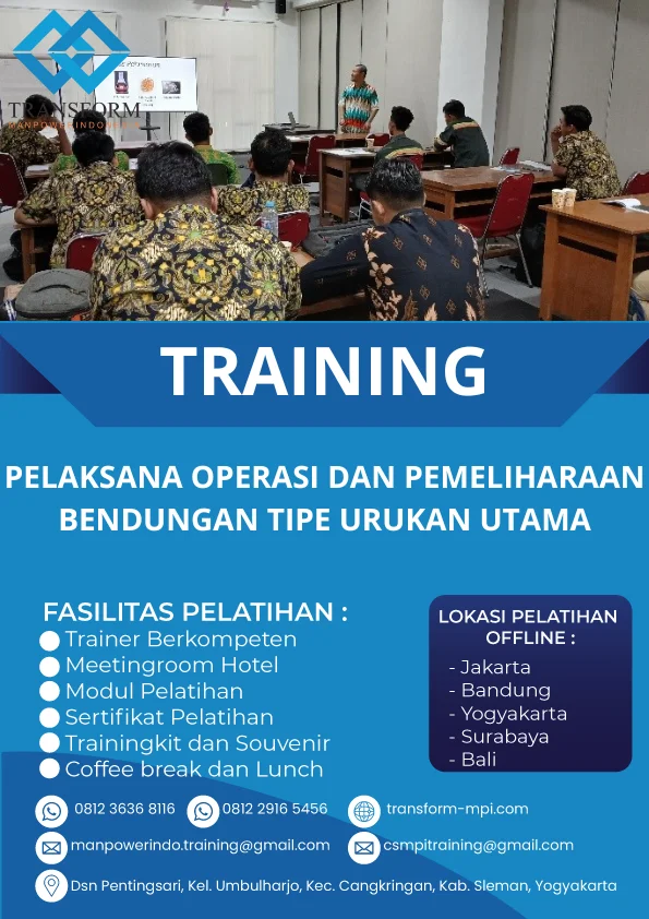 TRAINING PELAKSANA OPERASI DAN PEMELIHARAAN BENDUNGAN TIPE URUKAN UTAMA