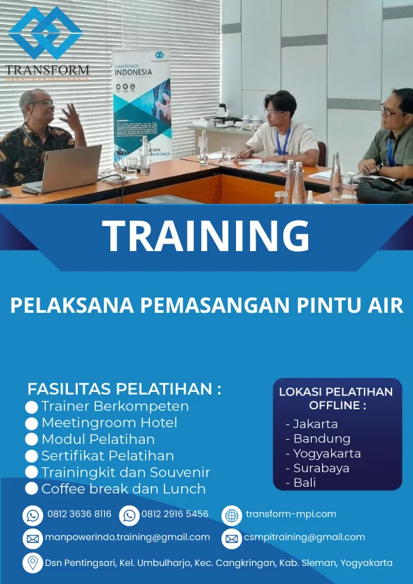 TRAINING PELAKSANA PEMASANGAN PINTU AIR
