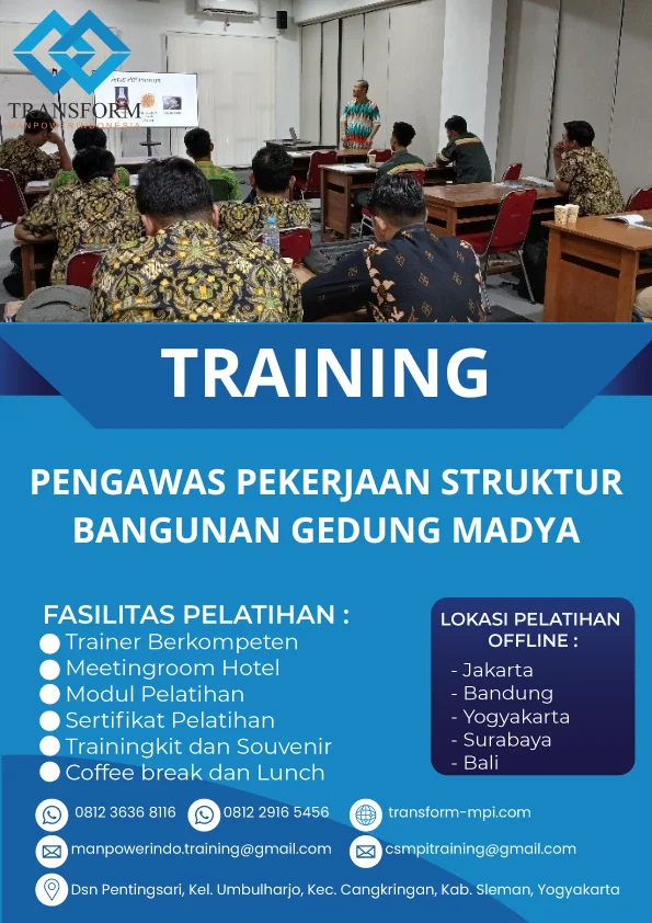 TRAINING PENGAWAS PEKERJAAN STRUKTUR BANGUNAN GEDUNG MADYA