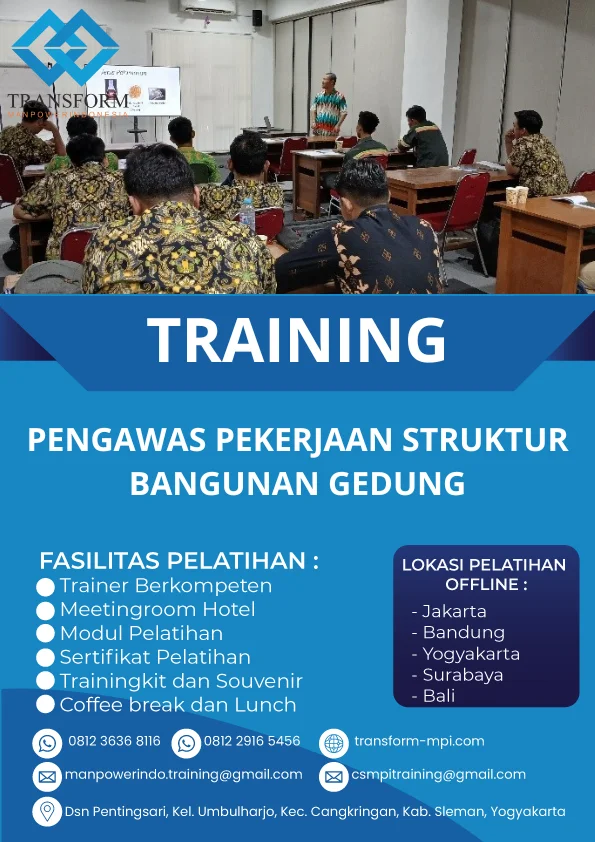 TRAINING PENGAWAS PEKERJAAN STRUKTUR BANGUNAN GEDUNG