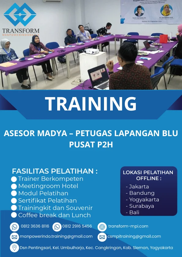 TRAINING ASESOR MADYA - PETUGAS LAPANGAN BLU PUSAT P2H
