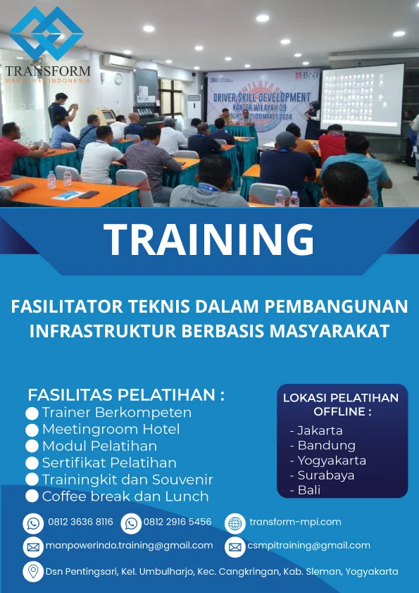 TRAINING FASILITATOR TEKNIS DALAM PEMBANGUNAN INFRASTRUKTUR BERBASIS MASYARAKAT
