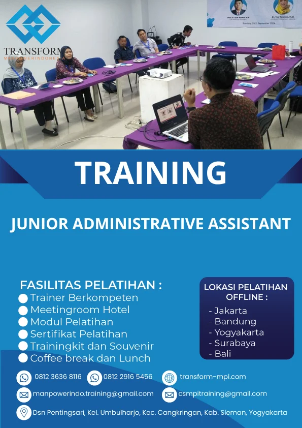 TRAINING JUNIOR ADMINISTRATIVE ASSISTANT