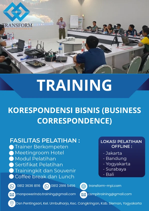 TRAINING KORESPONDENSI BISNIS (BUSINESS CORRESPONDENCE)