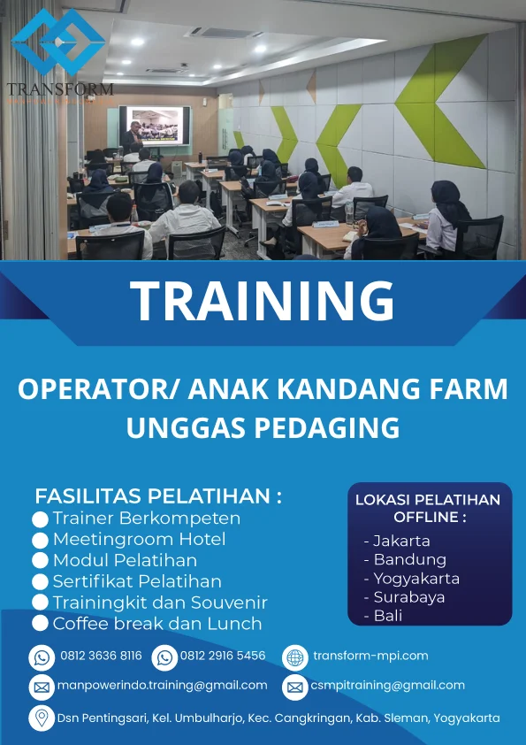 TRAINING OPERATOR/ ANAK KANDANG FARM UNGGAS PEDAGING