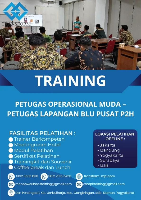 TRAINING PETUGAS OPERASIONAL MUDA - PETUGAS LAPANGAN BLU PUSAT P2H