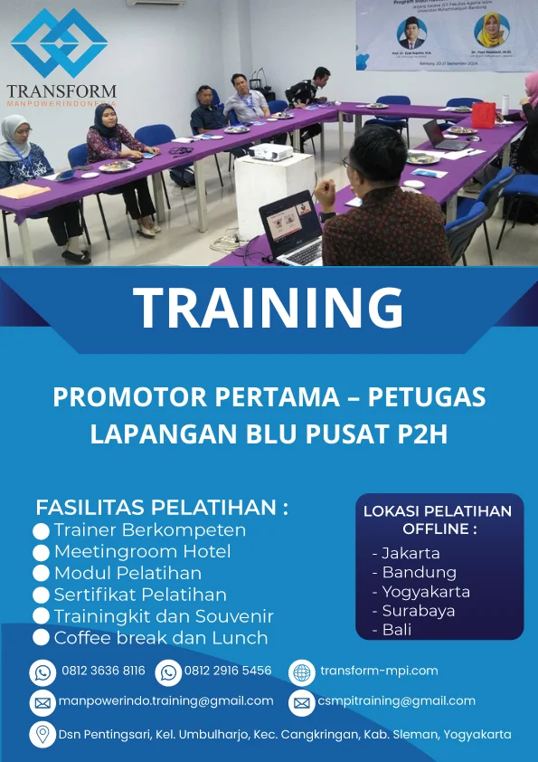 TRAINING PROMOTOR PERTAMA - PETUGAS LAPANGAN BLU PUSAT P2H