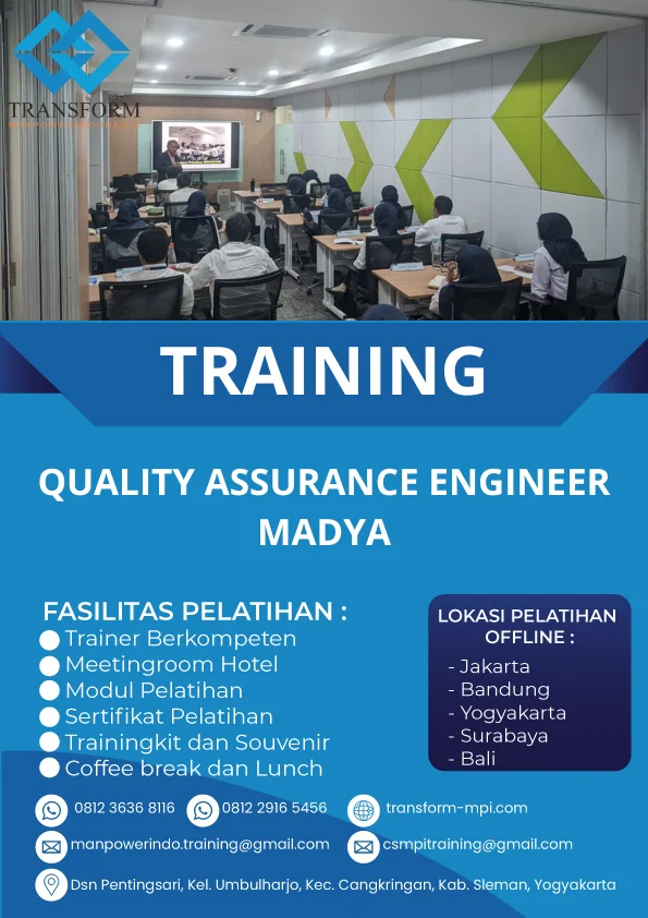 TRAINING QUALITY ASSURANCE ENGINEER MADYA