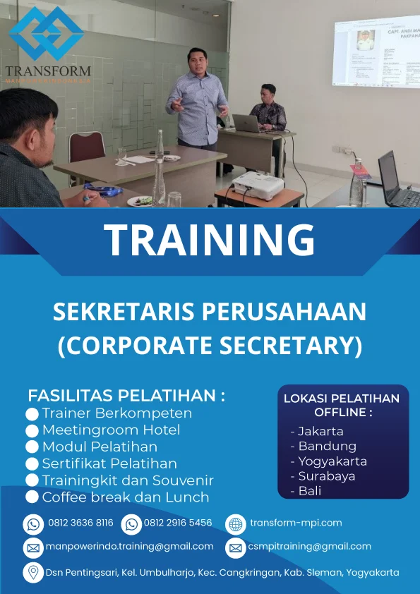 TRAINING SEKRETARIS PERUSAHAAN (CORPORATE SECRETARY)