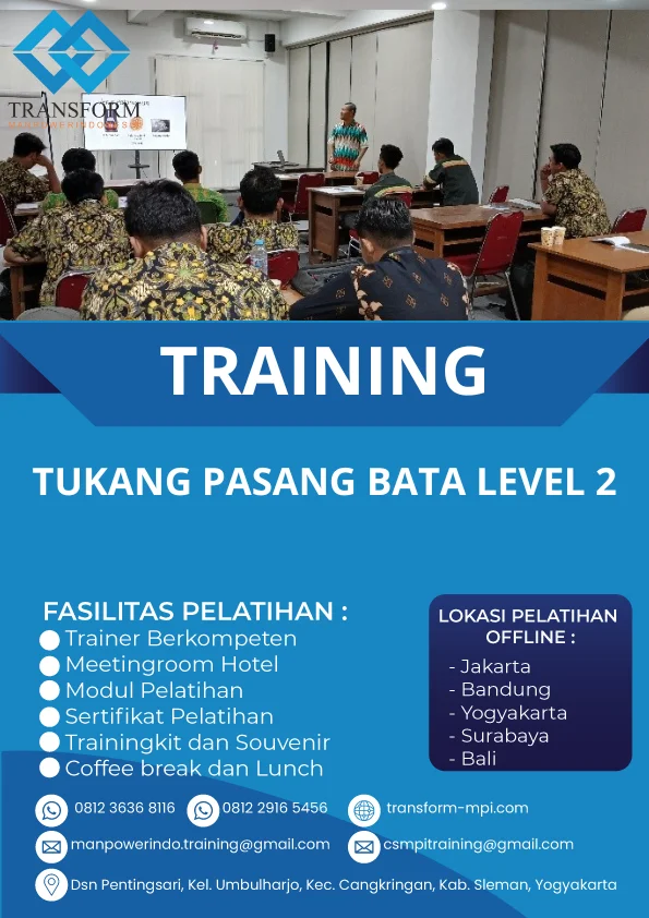 TRAINING TUKANG PASANG BATA LEVEL 2