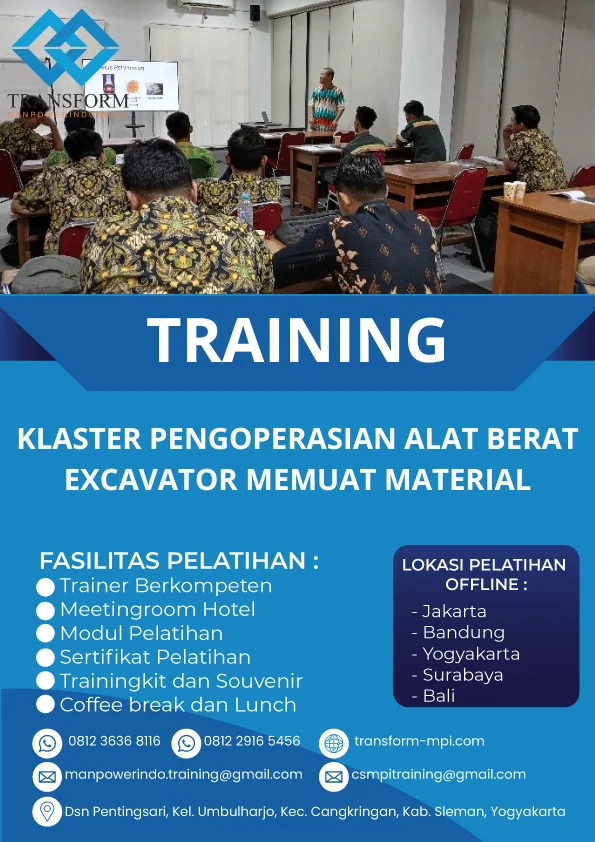 TRAINING KLASTER PENGOPERASIAN ALAT BERAT EXCAVATOR MEMUAT MATERIAL