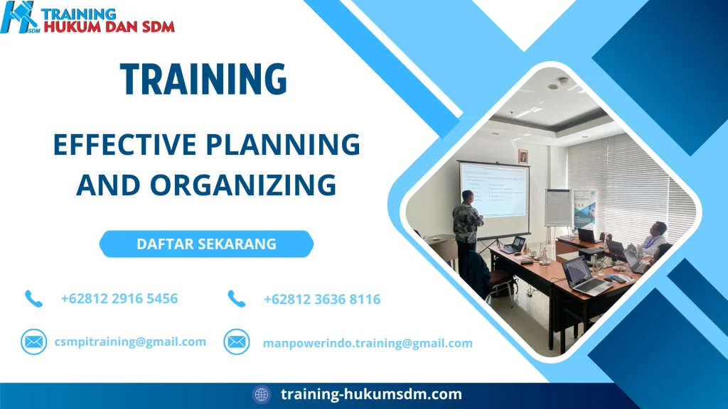 TRAINING EFFECTIVE PLANNING AND ORGANIZING
