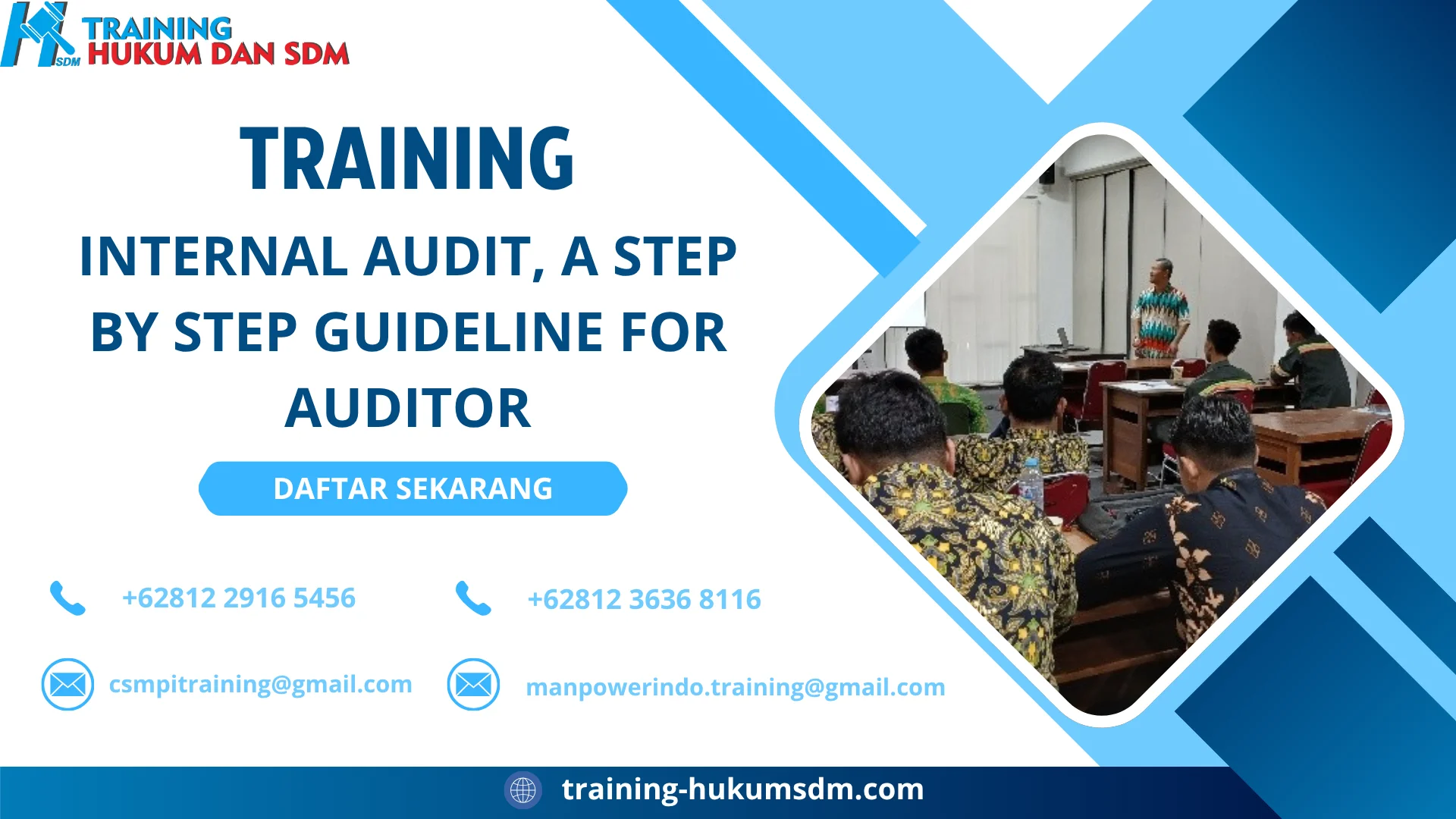 TRAINING INTERNAL AUDIT, A STEP BY STEP GUIDELINE FOR AUDITOR