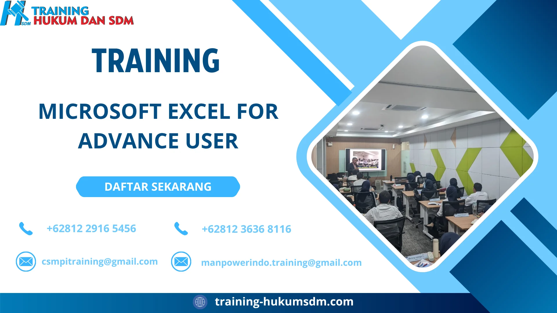 TRAINING MICROSOFT EXCEL FOR ADVANCE USER