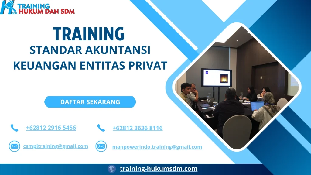 TRAINING STANDAR AKUNTANSI KEUANGAN ENTITAS PRIVAT