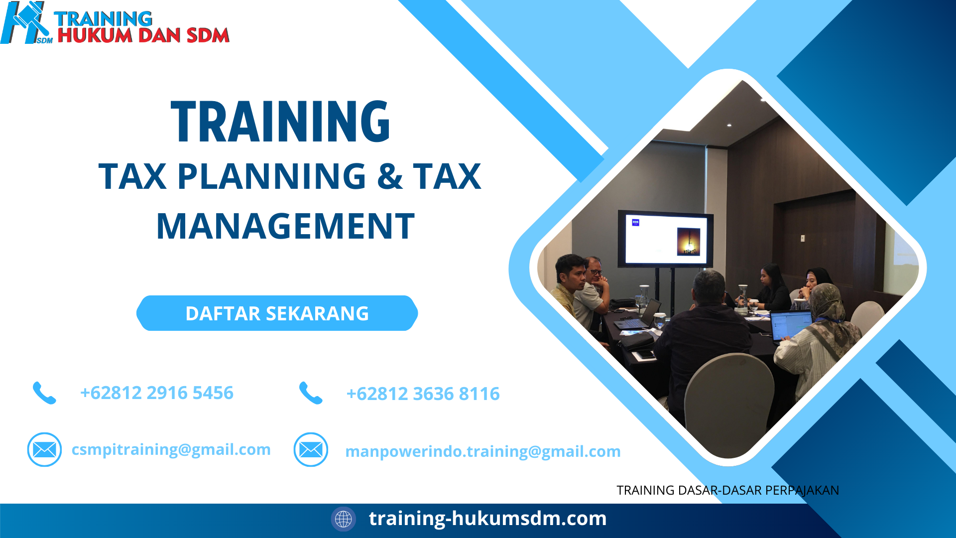 TRAINING TAX PLANNING TAX MANAGEMENT