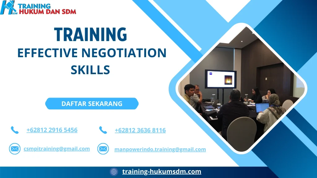 TRAINING EFFECTIVE NEGOTIATION SKILLS