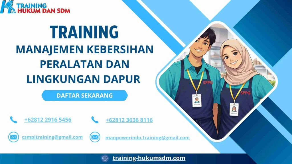 training sanitasi peralatan dapur JAKARTA