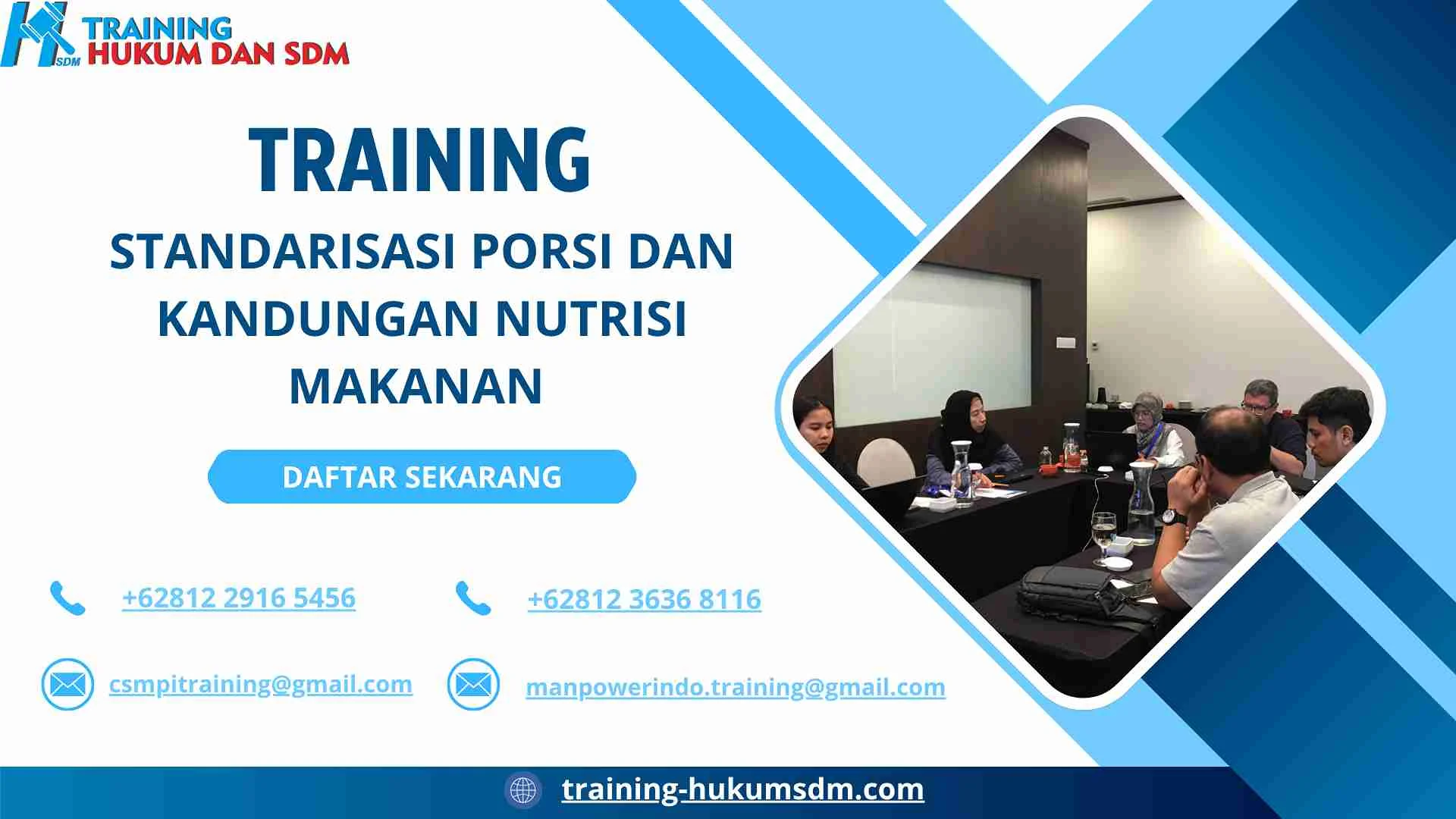 training kandungan nutrisi makanan
